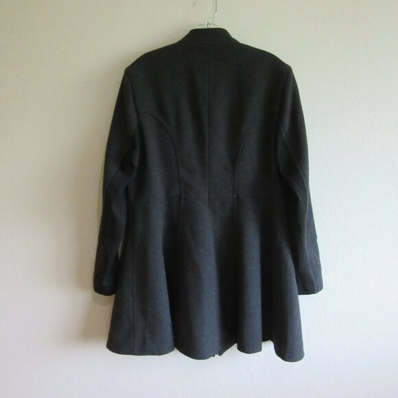 TORRID Dark Gray Herringbone Fit & Flare 1X Military Theme Dress - Picture 3 of 5